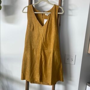 Umgee Yellow Dress with Deep V-Neck and Relaxed Fit